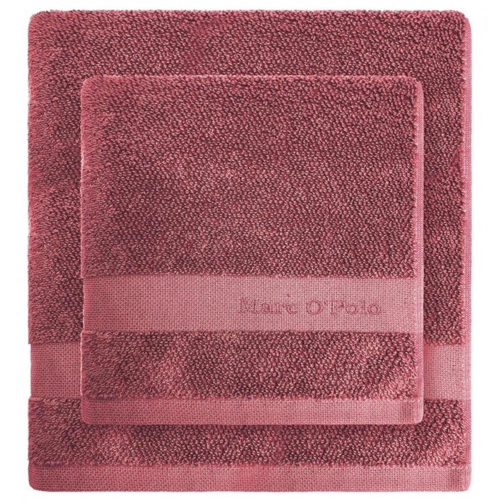 Marc O'Polo Home Handtuch Melange Deep Rose/Warm Red, Baumwolle