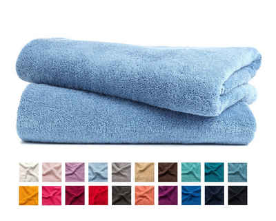 MatratzenL.A.B® Handtuch Set Rimini, 100% Baumwolle (2er Set: 2x Handtuch 50x100 cm oder 2x Duschtuch 70x140 cm, 2-St), Frottee, mit Aufhänger, 23 Farben, einzeln verpackt