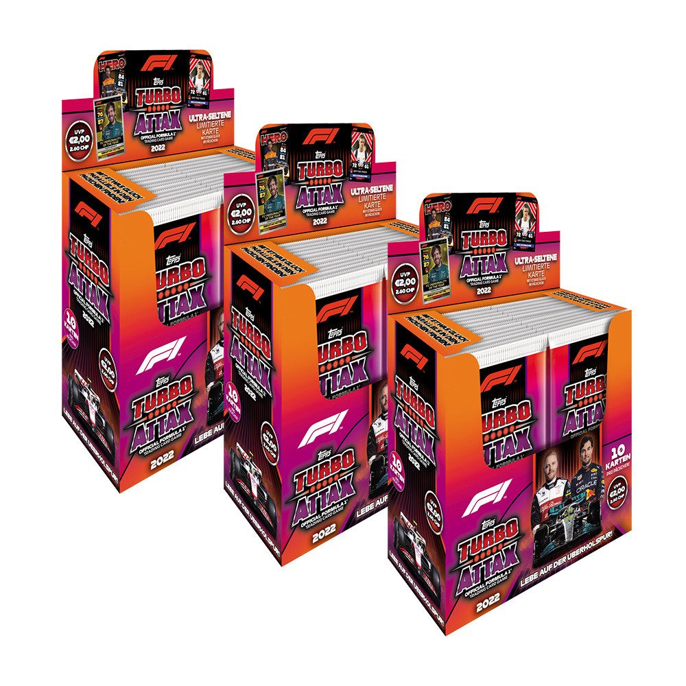 Topps Sammelkarte Topps - Turbo Attax Formel 1 2022 - 3 Display (72 Booster)