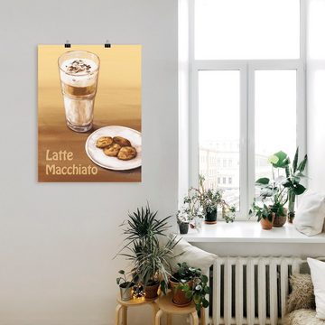 Artland Poster Latte Macchiato III, Getränke (1 St), als Alubild, Leinwandbild, Wandaufkleber oder Poster in versch. Größen