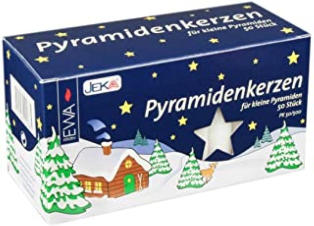 JEKA Spitzkerze Pyramidenkerzen - Durchmesser 14 mm, weiß, rot, natur