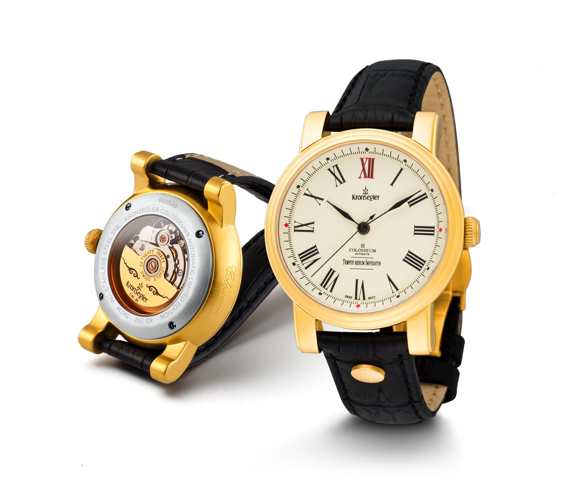 Kronsegler Automatikuhr Colosseum III Armbanduhr m. Lederband günstig online kaufen