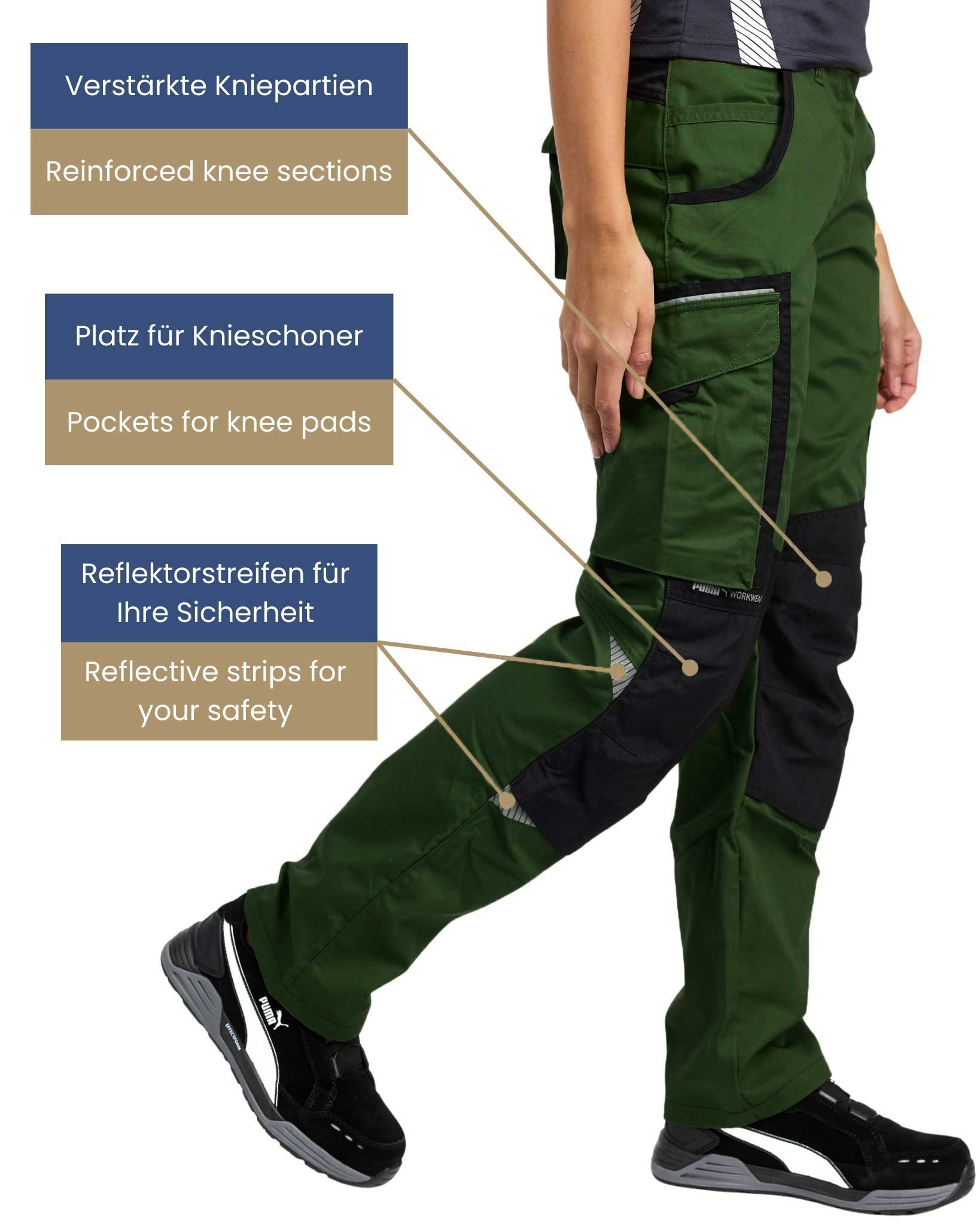 PUMA Workwear Arbeitshose für Damen - Arbeitshose mit elastischem Bund - Precision X Robustes Nylon Gewebe - Verstärkte Nähte & Kniepartien - Viele Taschen – Bild 5 von 5