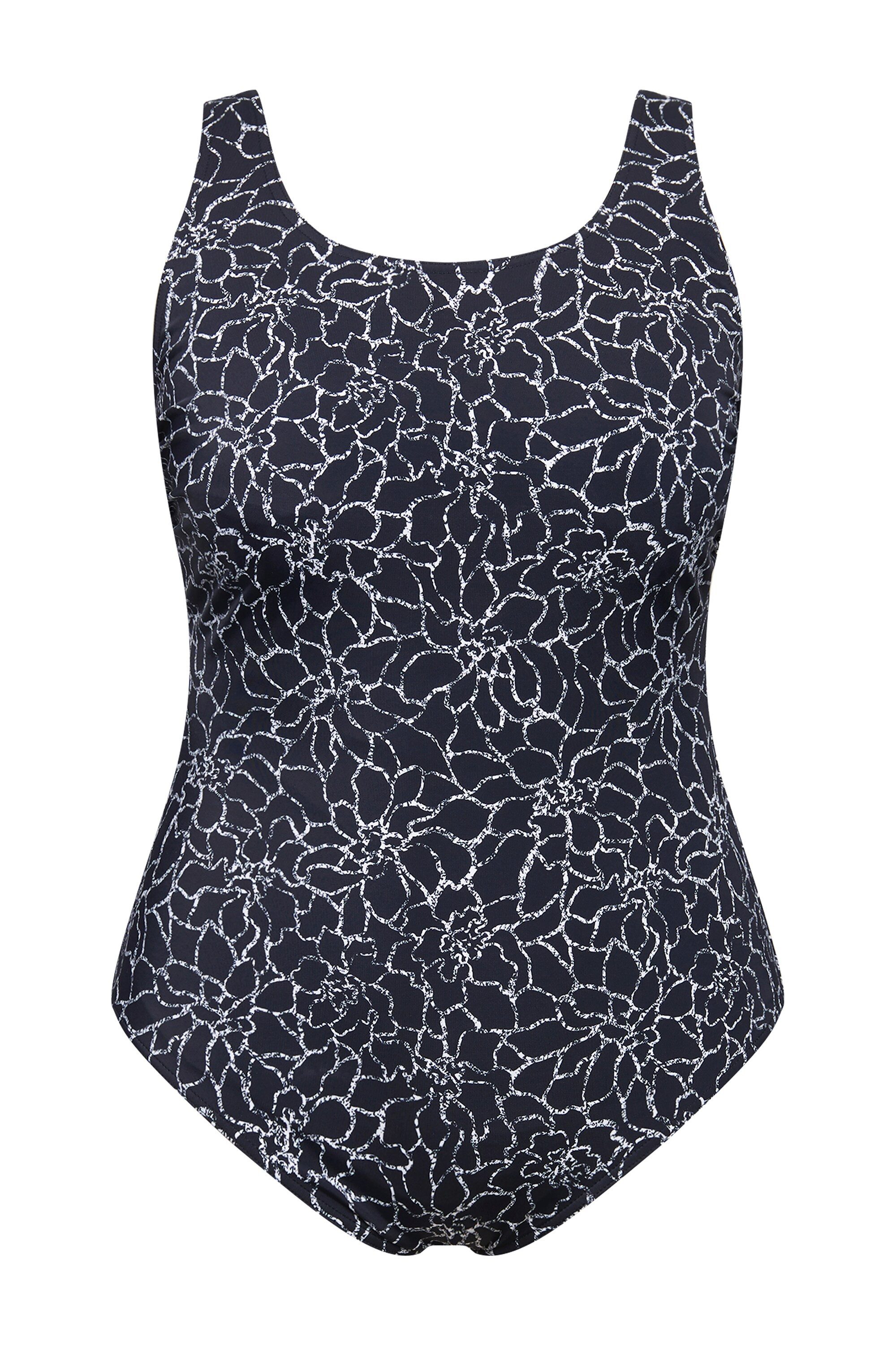 Ulla Popken Badeanzug Badeanzug Blüten ohne Softcups günstig online kaufen