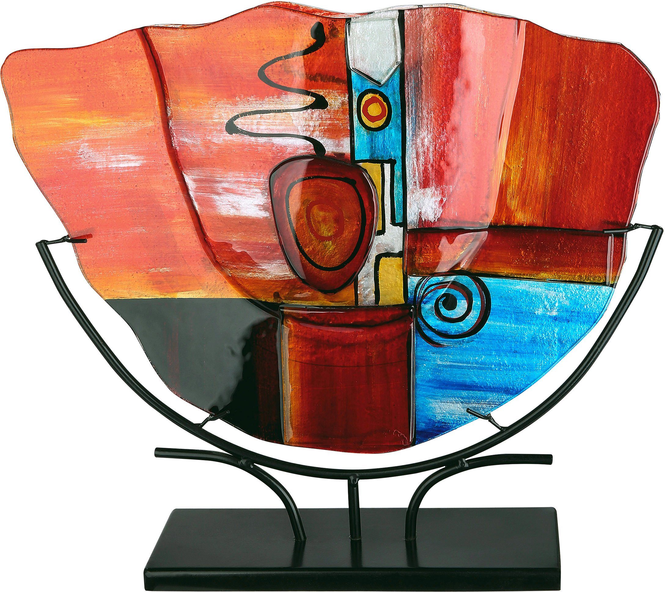 GILDE GLAS art Dekovase »New Life 1«, handbemalt mit Fusingglas-Elementen-Otto