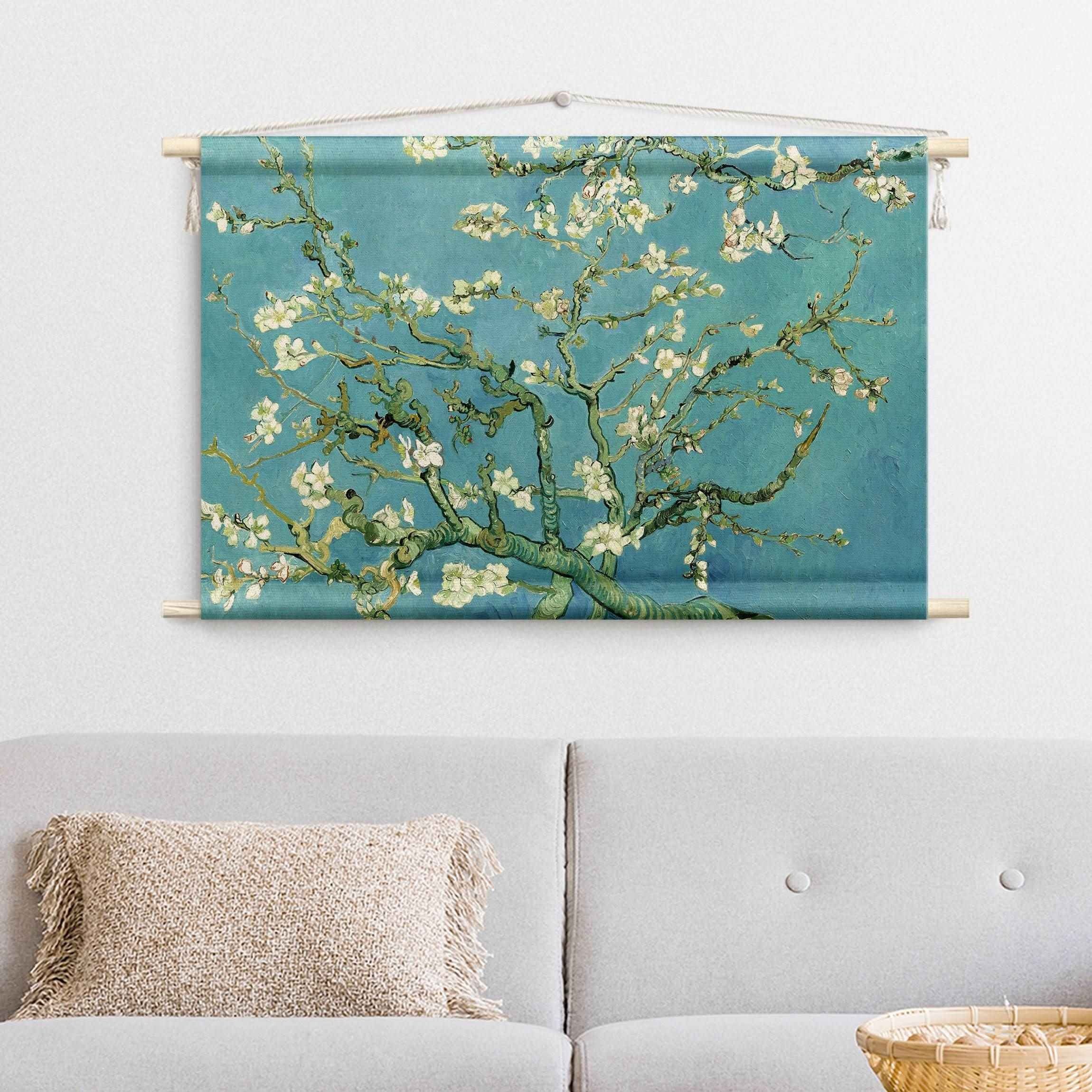 Bilderdepot24 Wandteppich modern Vincent van Gogh Kunst Wald blau, rechteckig, Höhe: 2.6 mm, großes Wandbild aus Natur-Baumwolle Wandbehang Stoffbild Tuch Wolls – Bild 5 von 5
