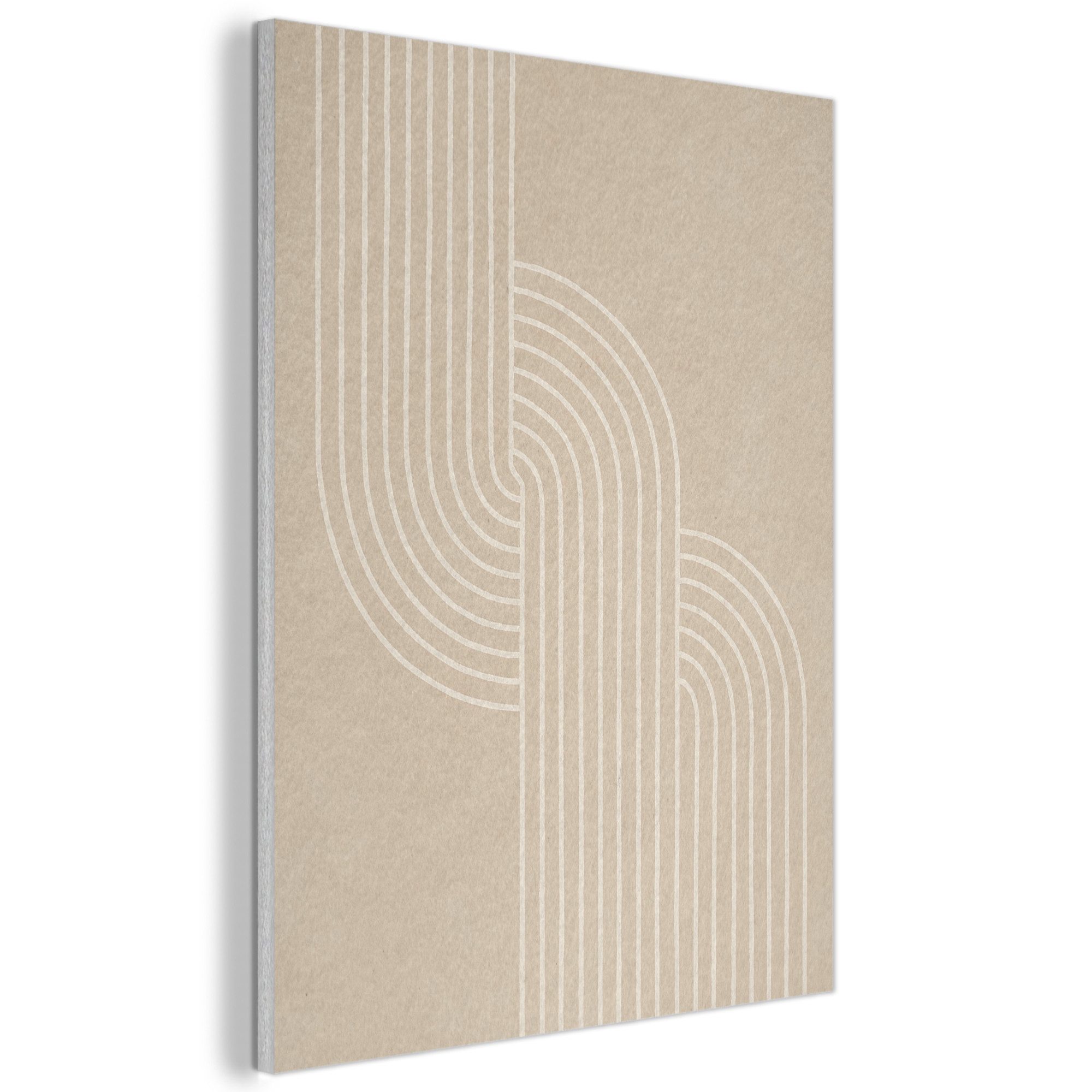 MuchoWow Gemälde Parallele Linien - Leichte Textur - Beige, Fotodruck (1 St günstig online kaufen