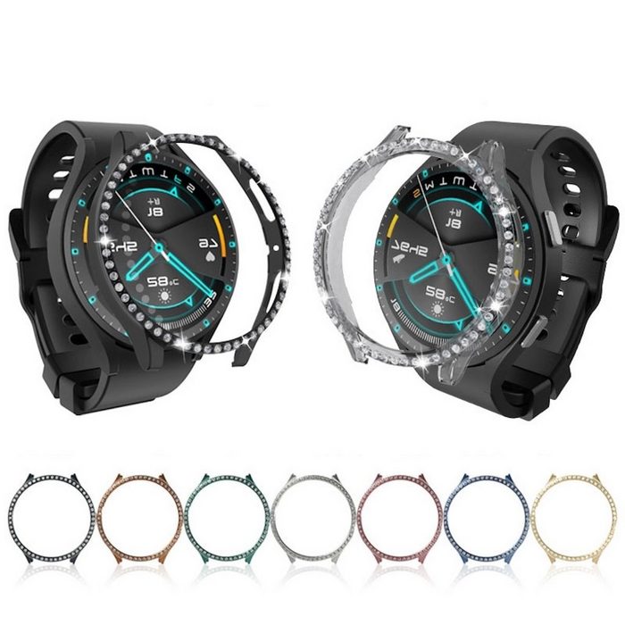 Wigento Smartwatch-Hülle Für Samsung Galaxy Watch 5 40 mm Shockproof Diamant Design Uhr Gehäuse Schutz Case Hülle Grün
