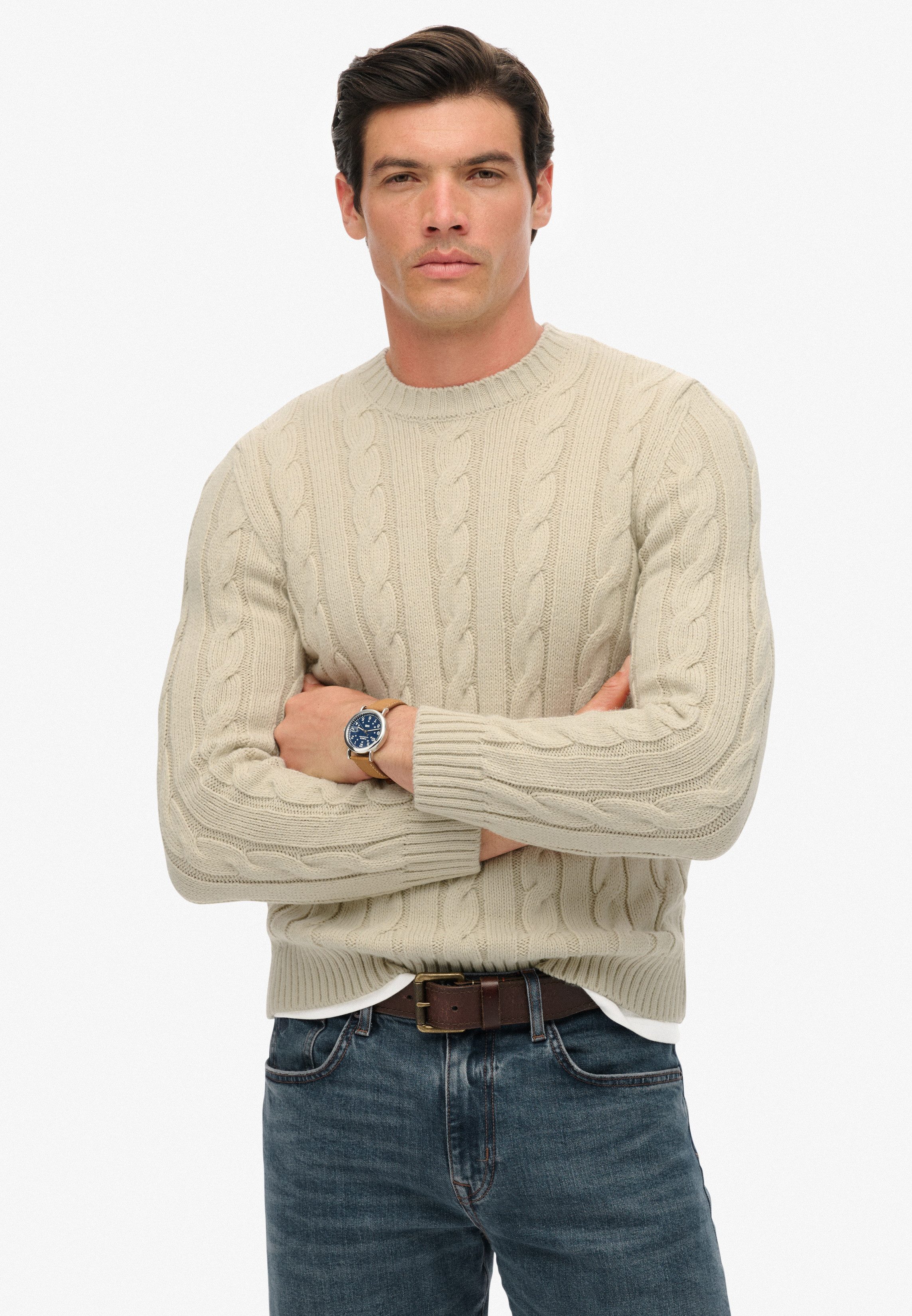 Superdry Strickpullover JACOB CABLE JUMPER günstig online kaufen