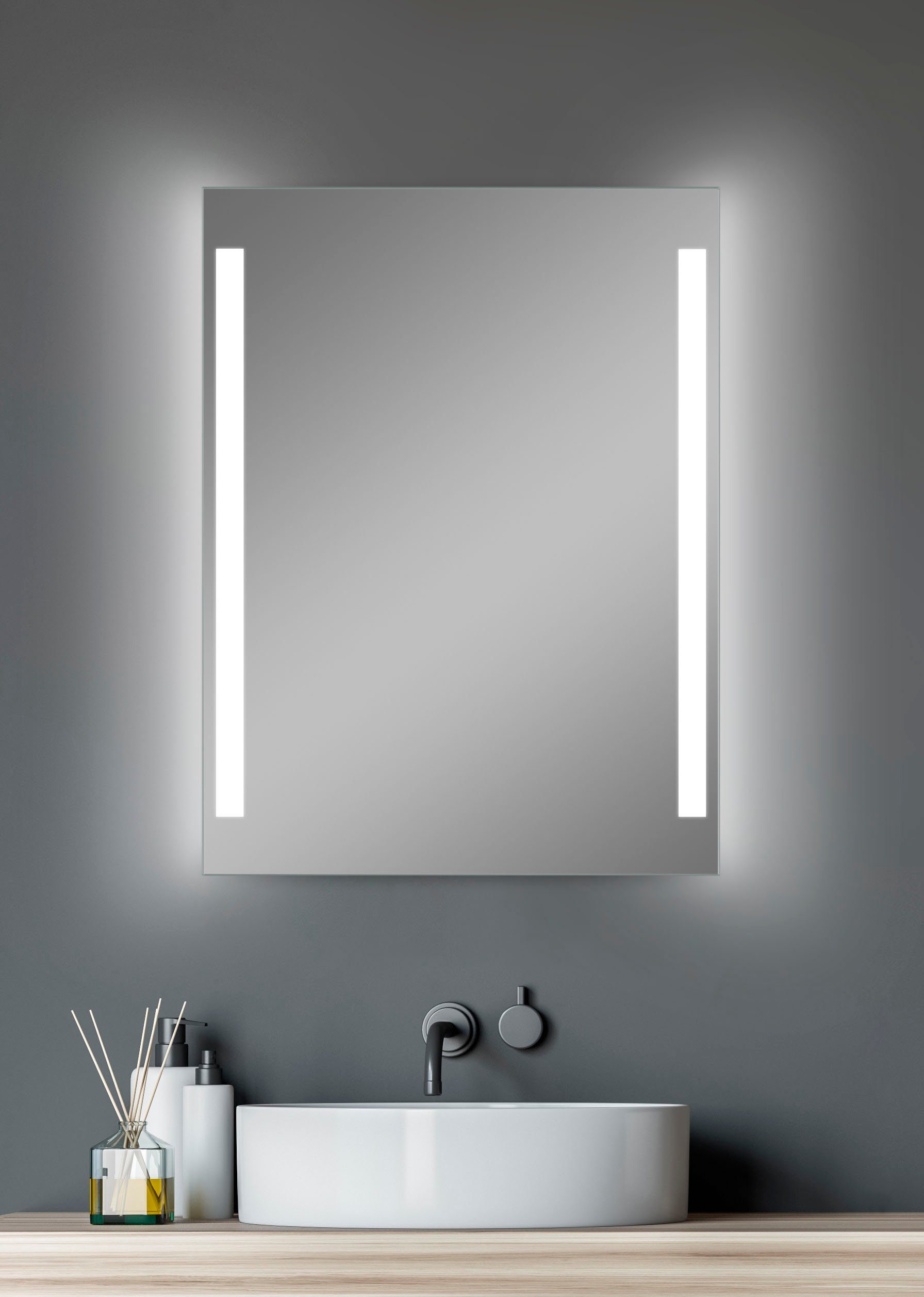 Talos Badspiegel (1-St), 80x60 cm - Spiegel mit Beleuchtung