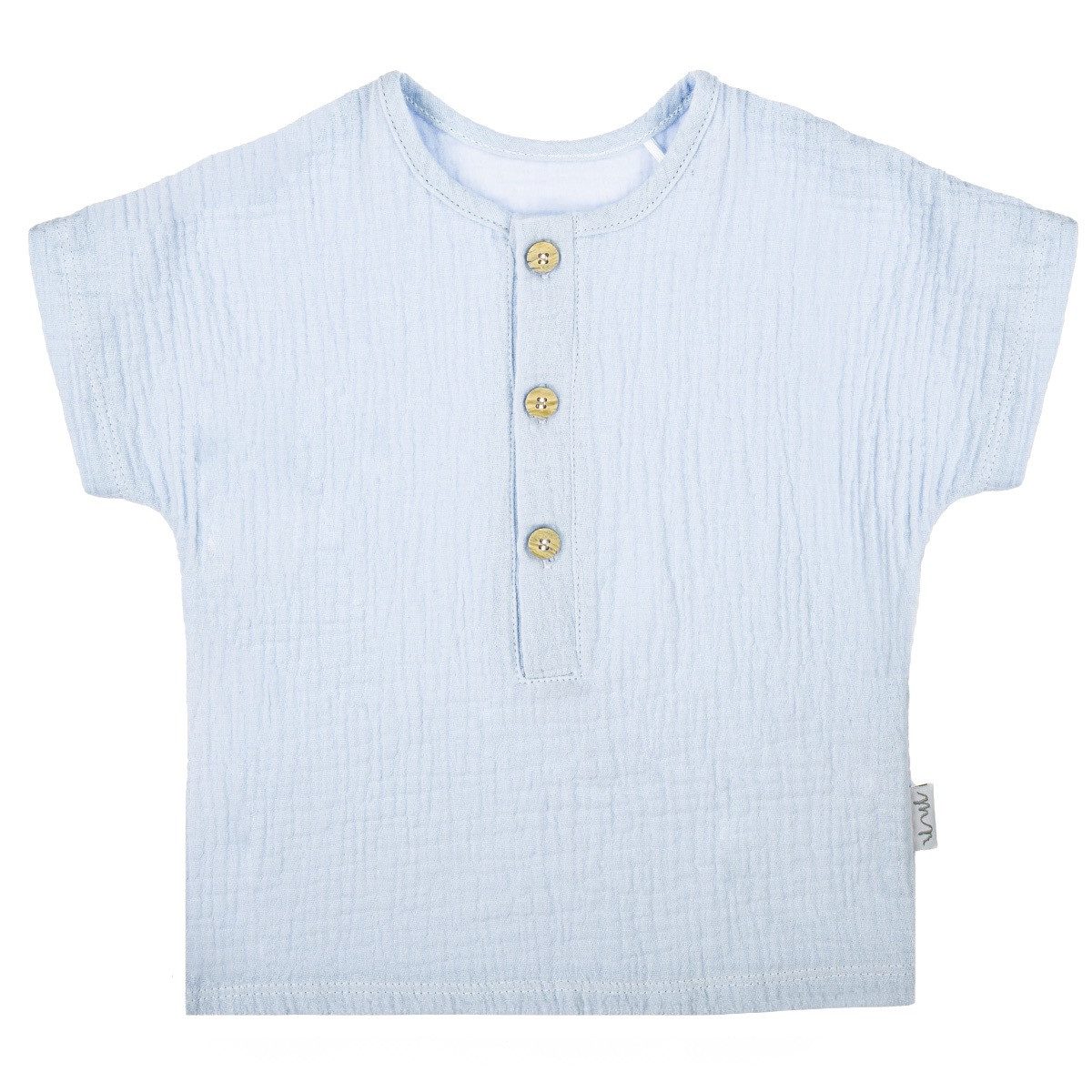 Bamar Nicol Blusenshirt Musselin Baumwollshirt für Jungen in Blau (207253)
