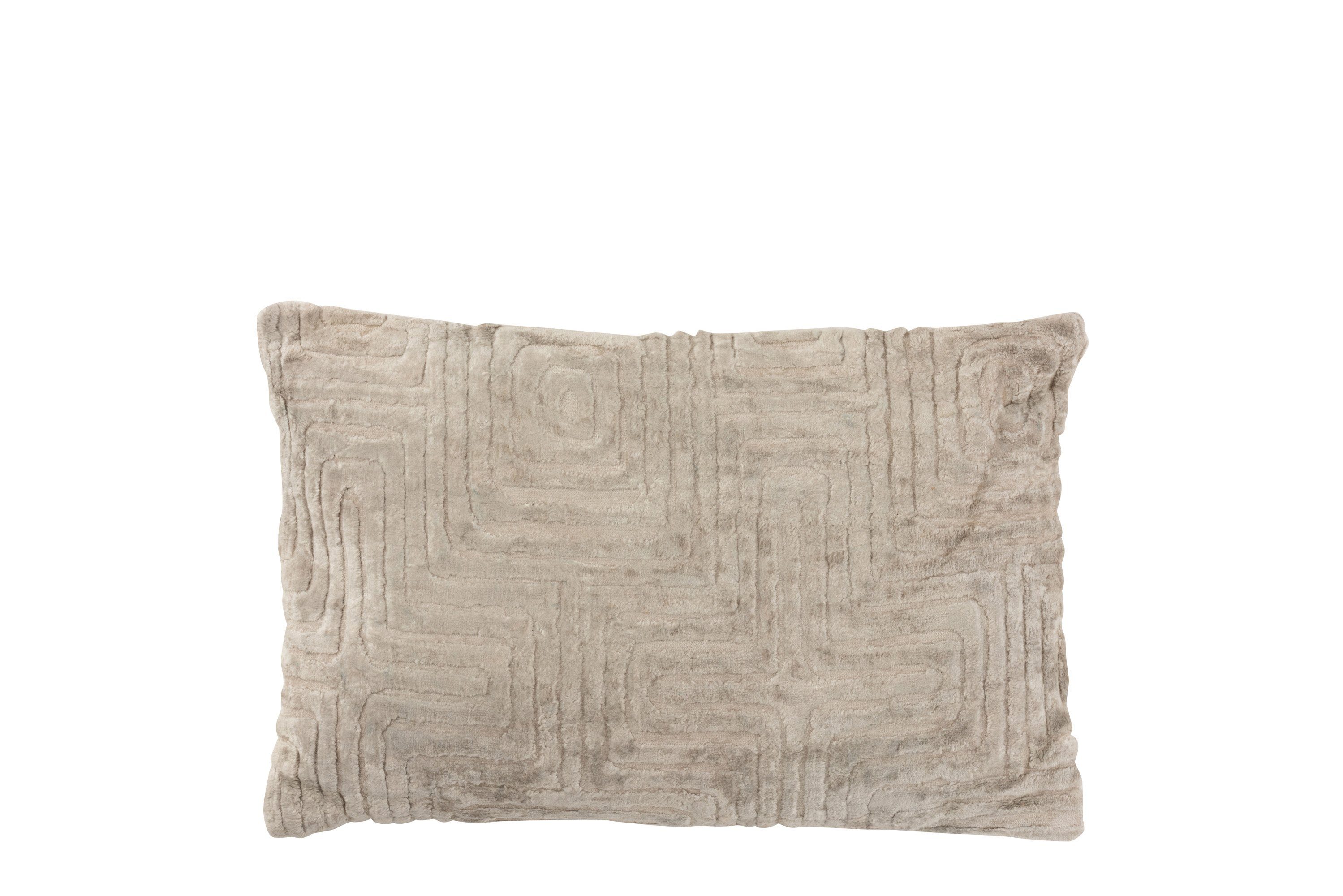 Dekokissen Modernes Dekokissen Labyrinth 40 x 60 cm, hell-taupe, inkl. Füllung, Vintage Zierkissen Couchkissen Sofakissen.