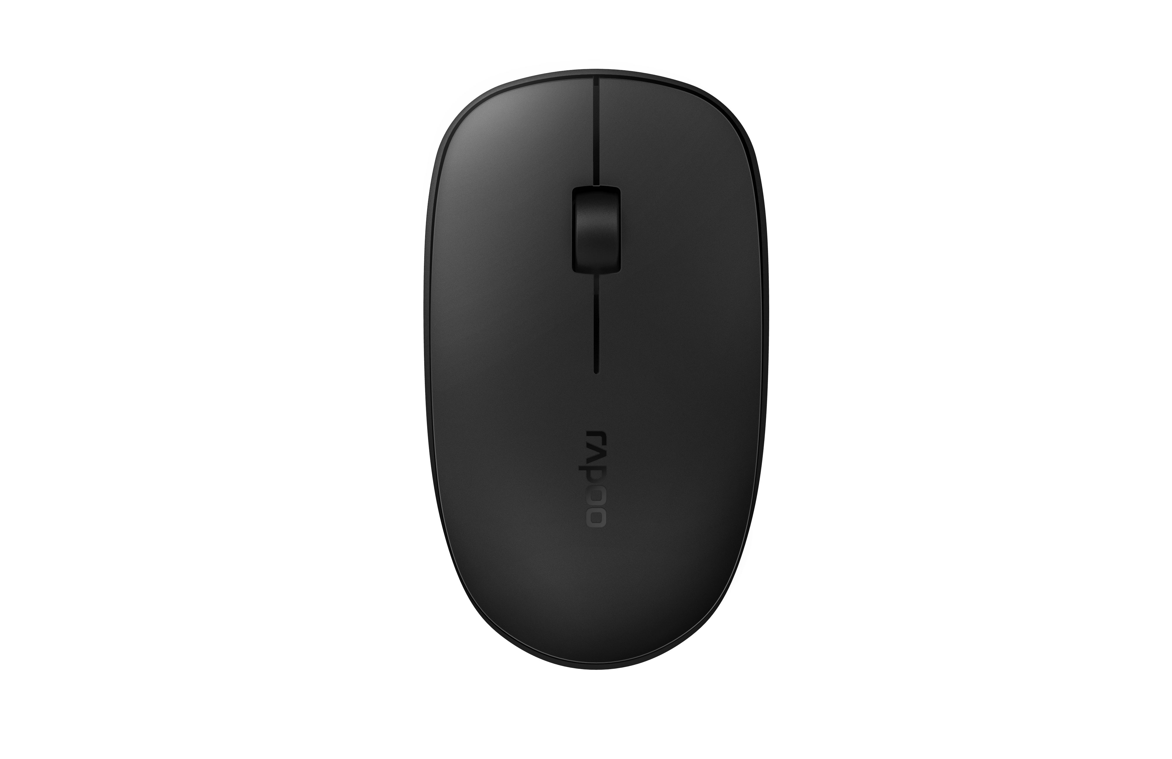 DPI 1300 Rapoo schwarz kabellose GHz, Maus, M200 Maus 2.4 Bluetooth, (Bluetooth) Silent