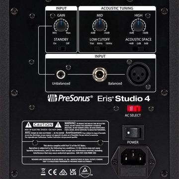 Presonus Eris Studio 4 Boxen 2 PC-Lautsprecher (1 Paar, 100 W, mit Boxenständern)