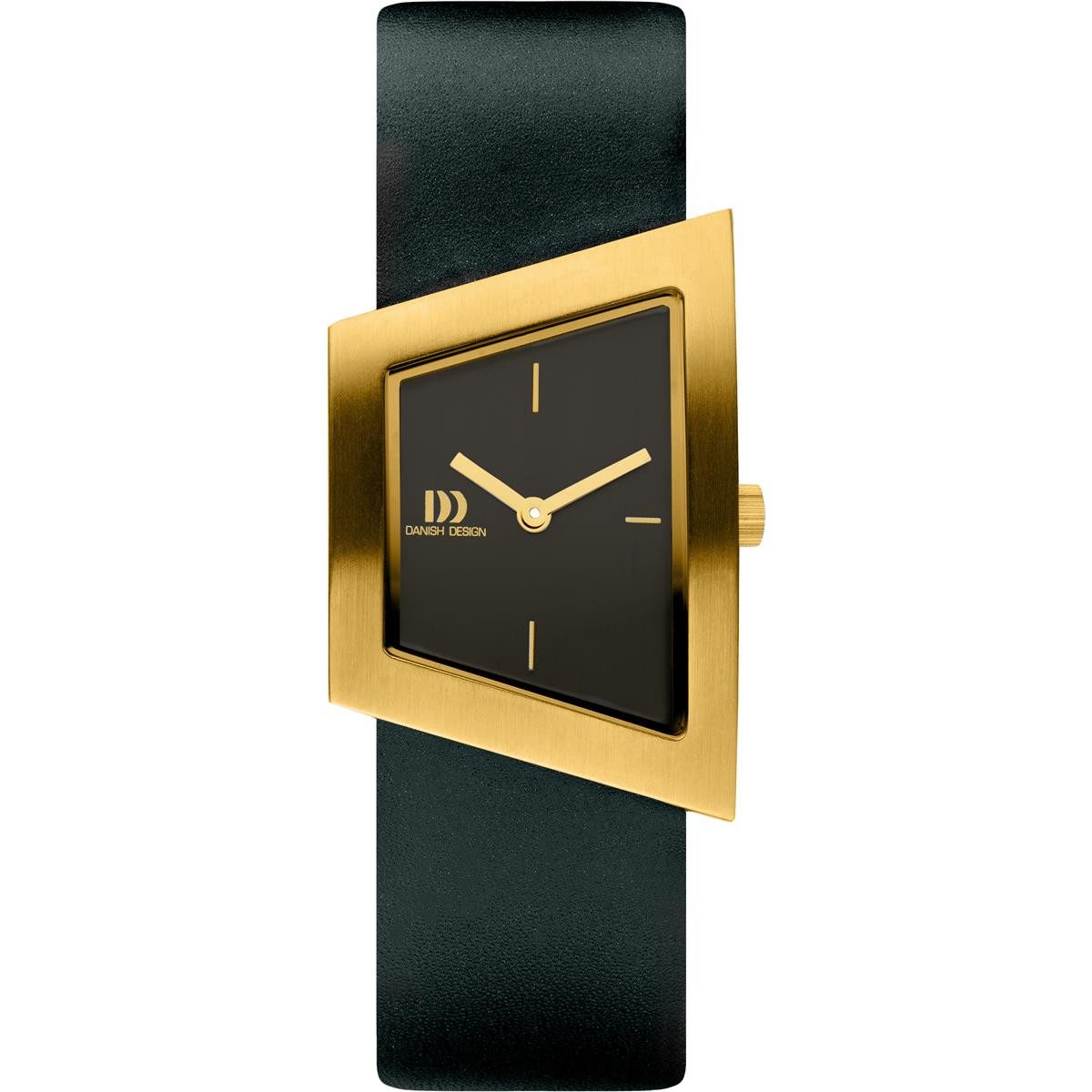 Danish Design Quarzuhr Danish Design Damenuhr Squezzy Gold Black IV11Q1207 Edelstahl, (1-tlg)