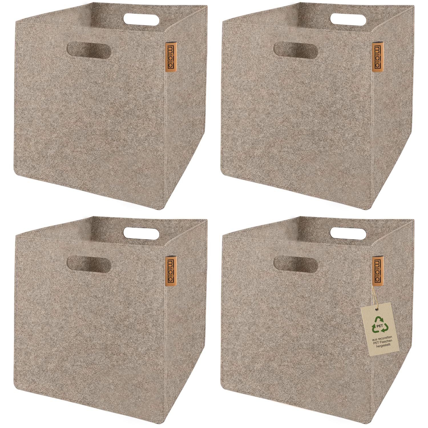 Youyijia Aufbewahrungsbox Aufbewahrungsbox Filz 4er Set 30x30x30 cm