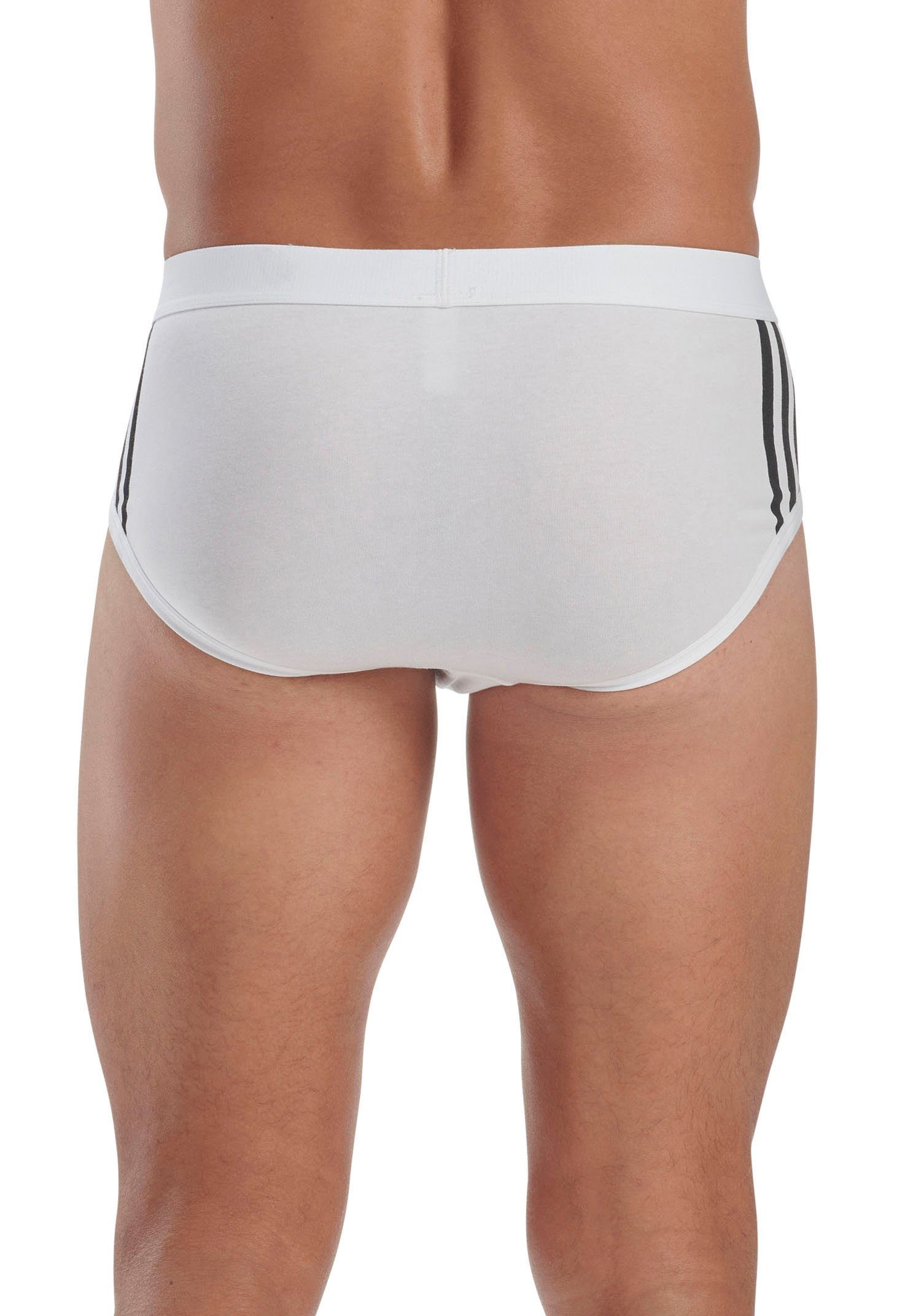 adidas mit schwarz-grau-weiß Sportswear Nahtverarbeitung weicher (3er-Pack) Unterhose Slip
