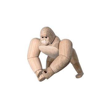 Novoform Skulptur Design Dekofigur Mini Gorilla Eiche & Ahorn (12,5cm)