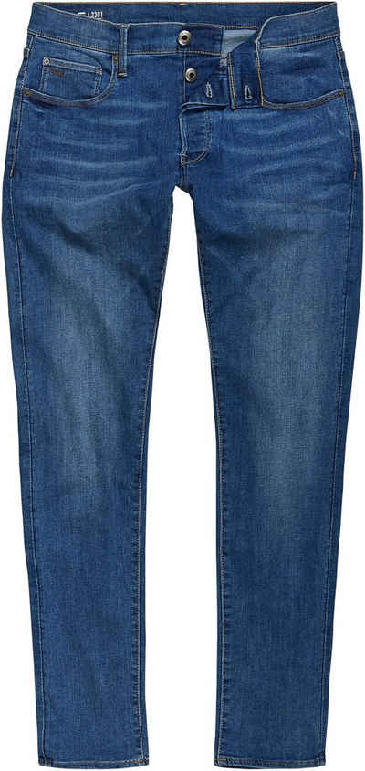 G-Star RAW Slim-fit-Jeans 3301 Slim mit leichten Used-Effekten