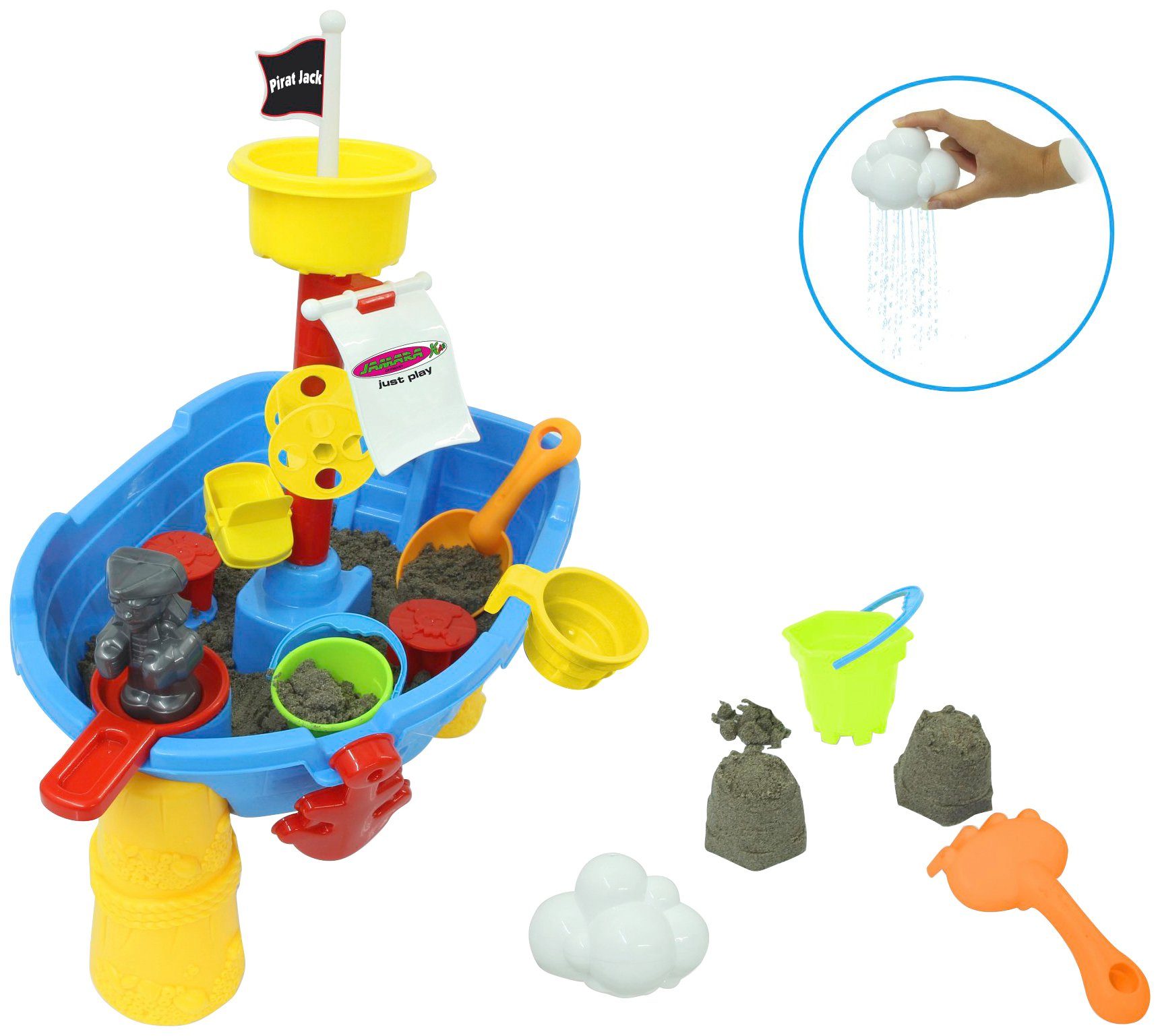 Jamara Wasserspieltisch Pirat Jack, für Kinder ab 2 Jahren, 21-teilig, BxLxH: 13x30x58 cm