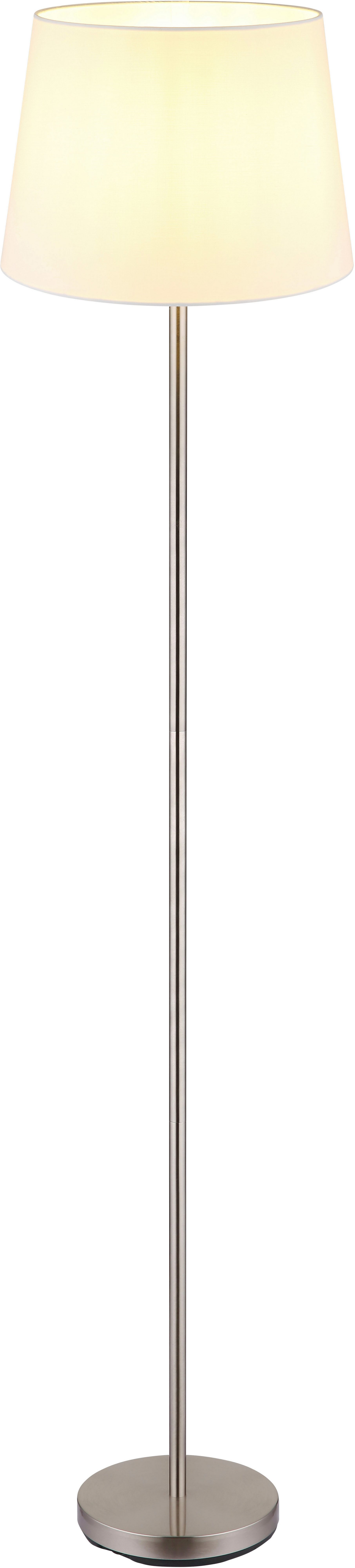 NOWA Stehlampe JORIS, ohne Leuchtmittel, Stehleuchte, Textil, Wohnzimmer, Schlafzimmer, Fußtrittschalter