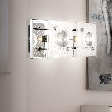 etc-shop LED Wandleuchte, Leuchtmittel nicht inklusive, Wandleuchte Kristalle Kristallleuchte Wand Modern Wandlampe