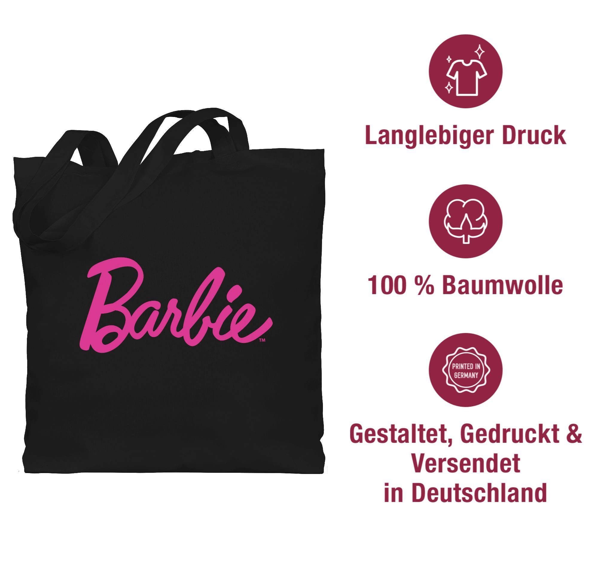 Schwarz Schriftzug, Umhängetasche Shirtracer Barbie Tasche 1 Barbie Logo