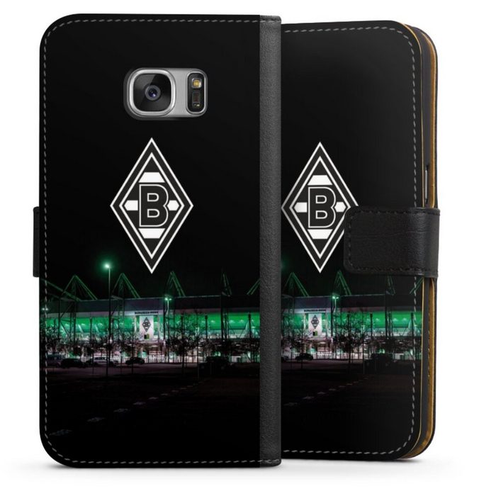 DeinDesign Handyhülle Borussia Mönchengladbach Offizielles Lizenzprodukt Stadion Samsung Galaxy S7 Hülle Handy Flip Case Wallet Cover Handytasche Leder