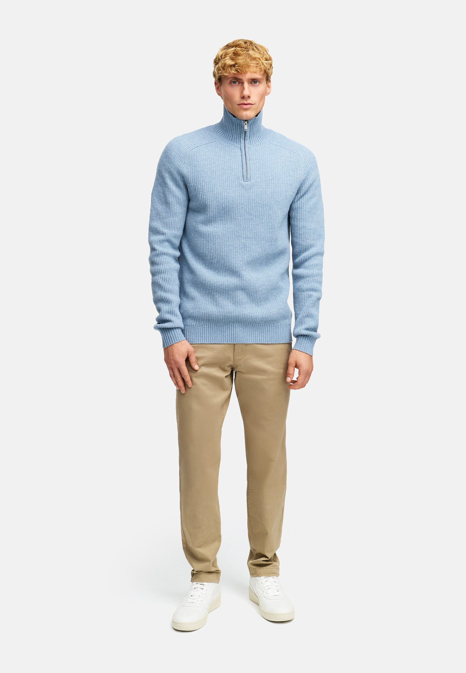 Kronstadt Strickpullover Herren KSDorsey half Pullover Herrenpullover Moderner Half-Zip Strickpullover
