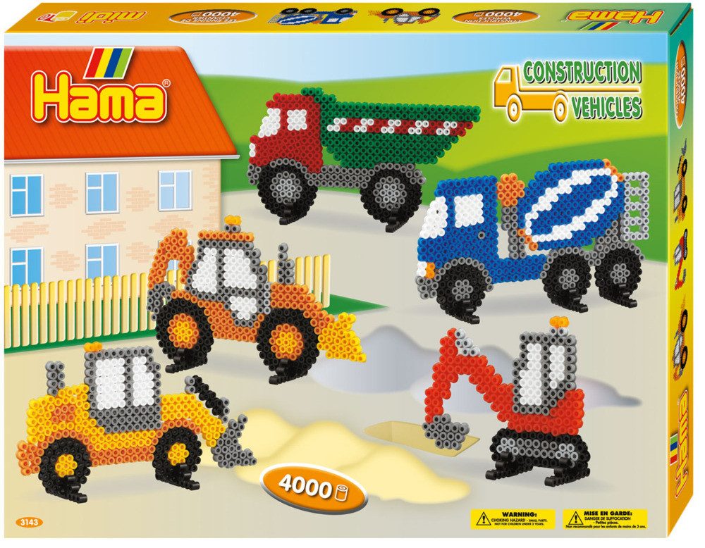 Dan Import Bügelperlen Hama Bügelperlen Baufahrzeuge 4000 Stück Geschenkpackung