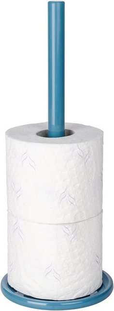 WENKO Toilettenpapierhalter, Toilettenpapier-Ersatzrollenhalter Cocktail Petrol Polystyrol Petrol