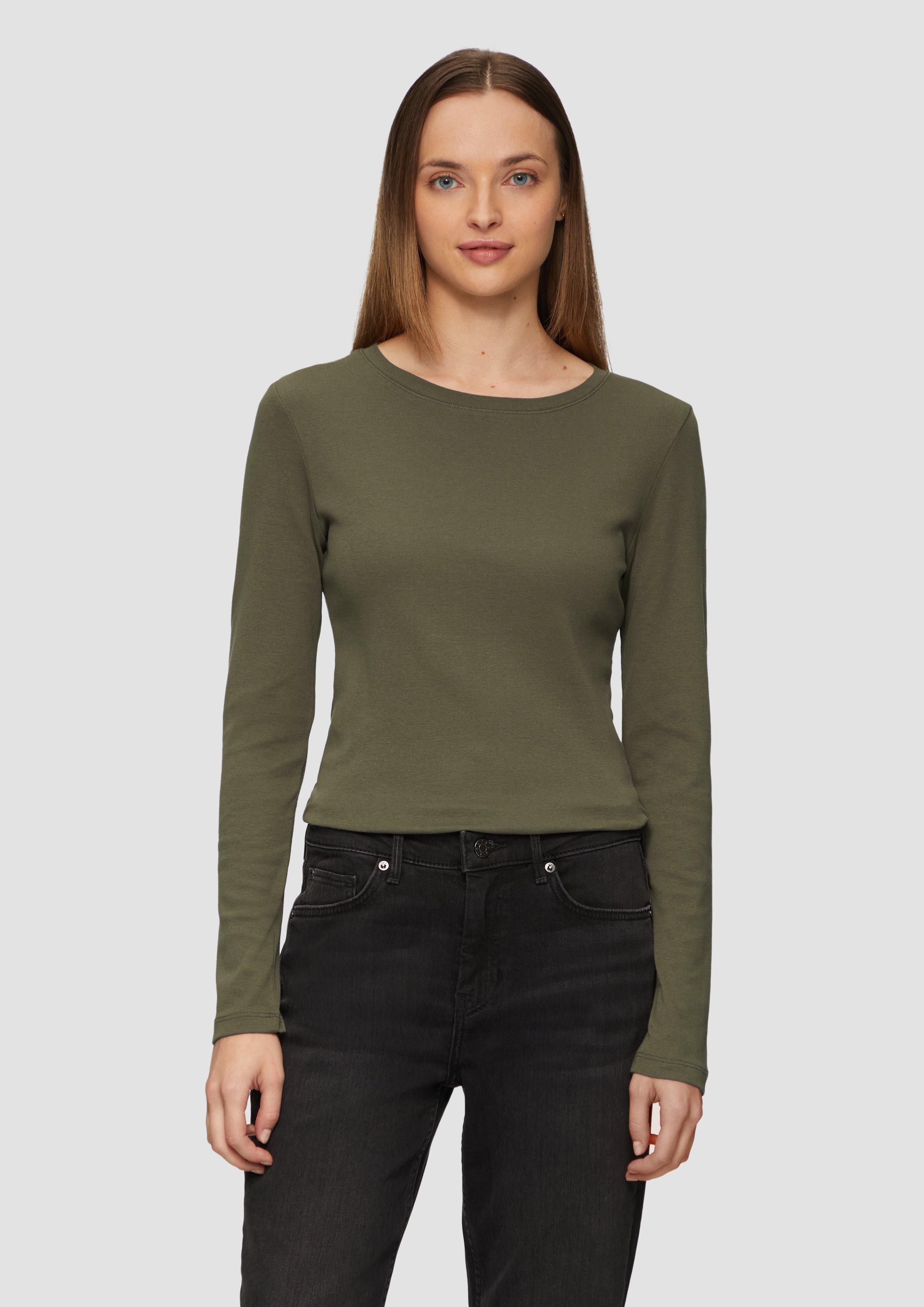 Langarmshirt Langarm-Shirt im Slim Fit