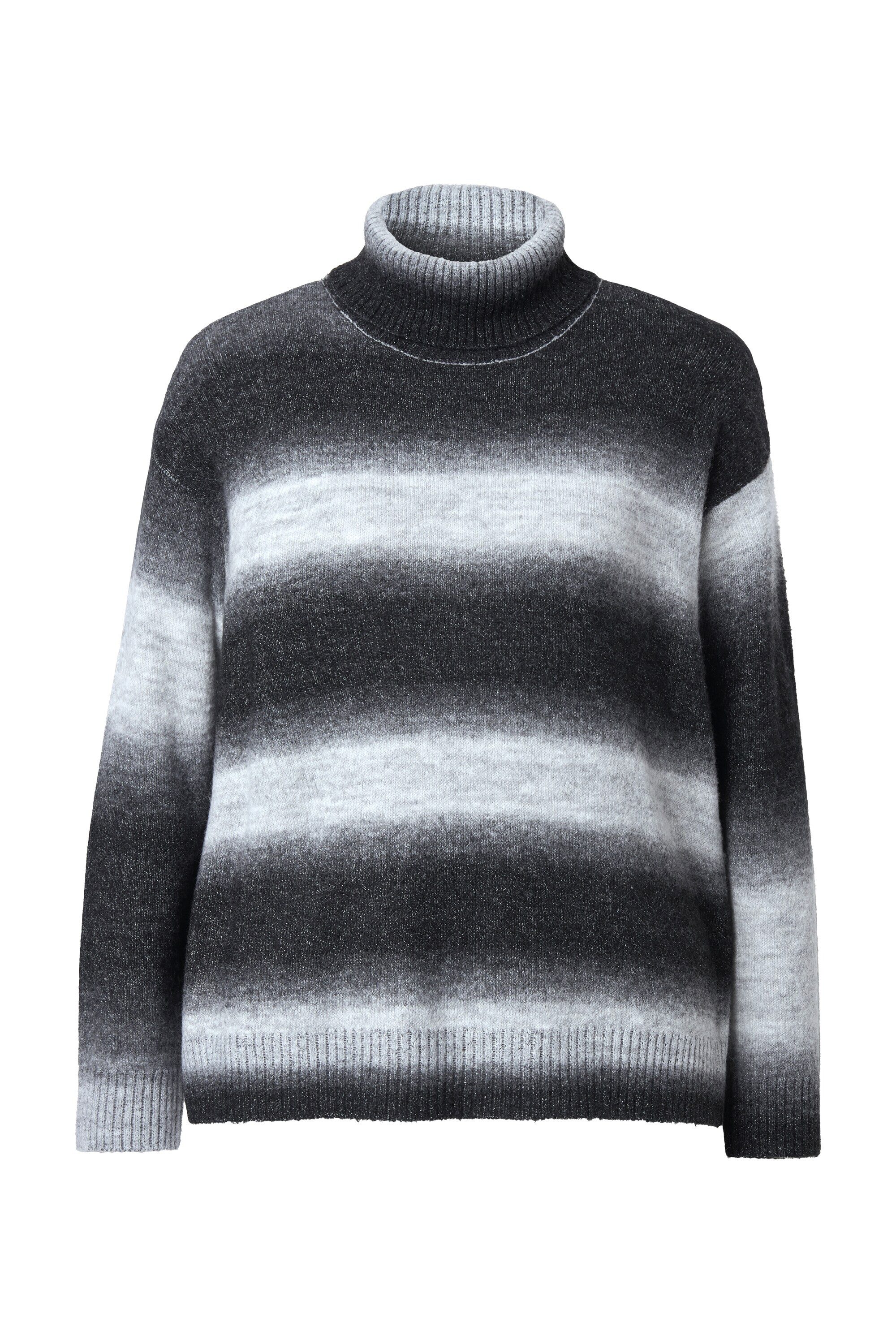Strickpullover Pullover Farbverlauf Stehkragen Langarm