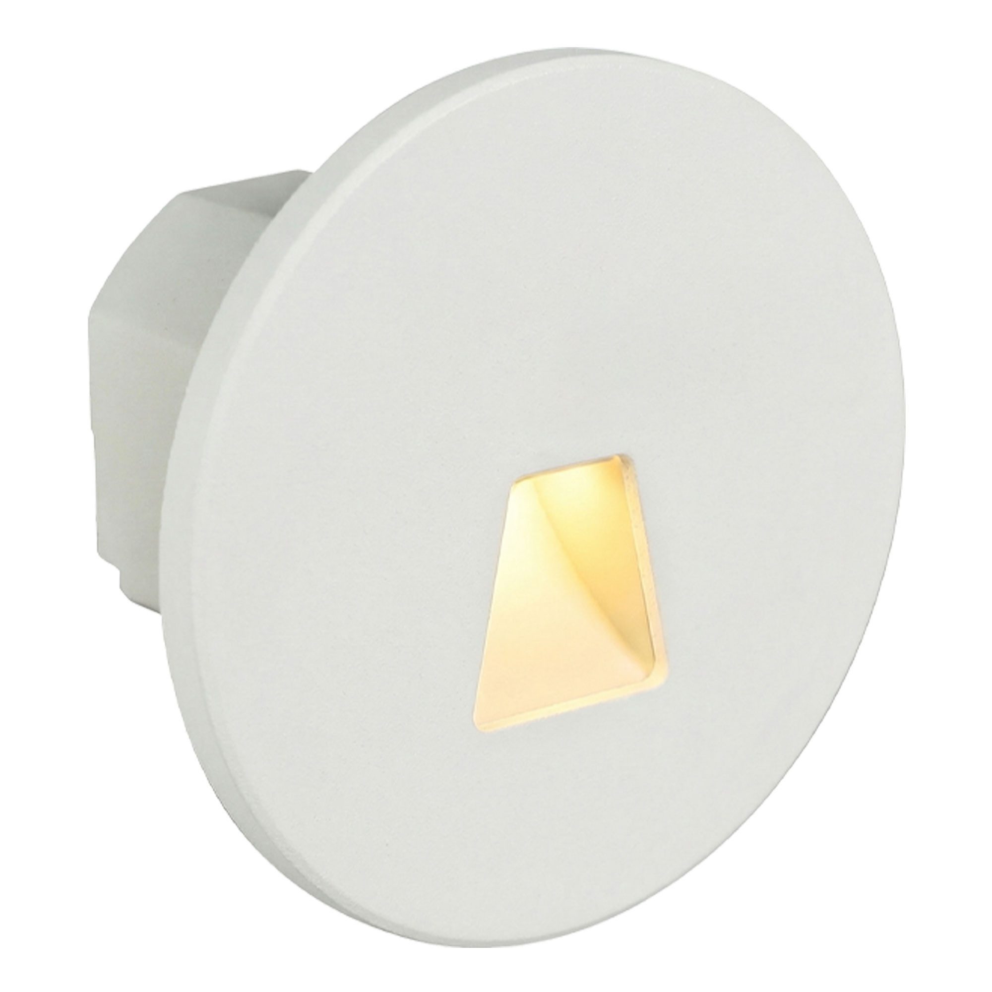 Maxkomfort LED Einbauleuchte - Treppenbeleuchtung Modular mit/ohne Bewegungsmelder - Stufenlicht, ohne Bewegungsmelder, LED fest integriert, 3 Lichtfarben einstellbar - Wandeinbauleuchte Treppe Innen Rund/Eckig