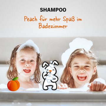 sanosan Haarshampoo Shampoo Pfirsich für Kinder & Babys 200 ml - Haarshampoo, Haarpflege, 1-tlg.