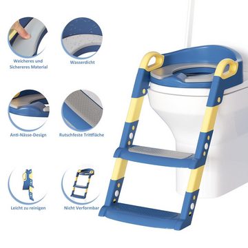 Randaco Toilettentrainer Töpfchentrainer WC Sitz Baby Toilettenaufsatz mit Treppe für Kinder