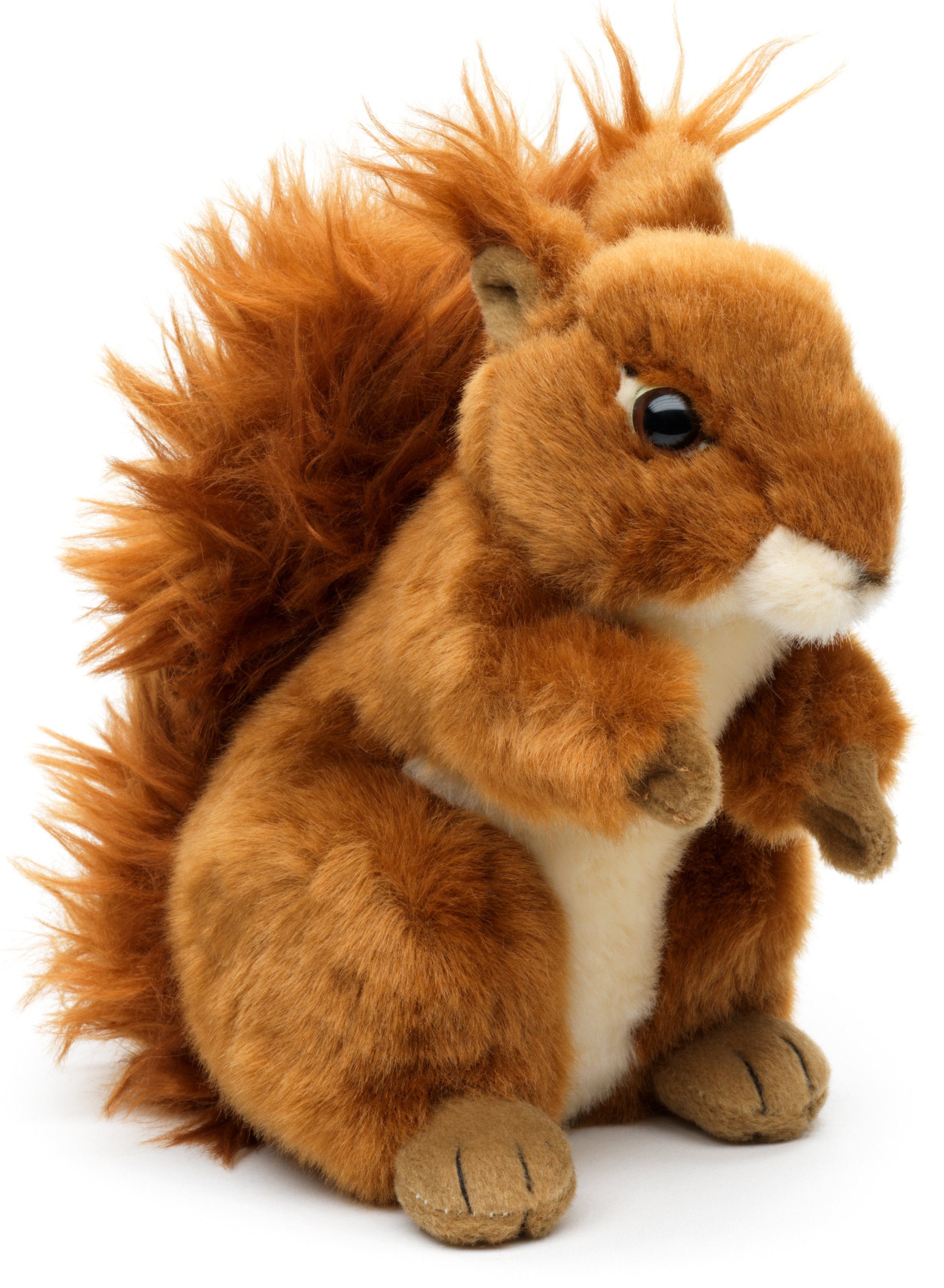Uni-Toys Kuscheltier Eichhörnchen, stehend - 17 cm (Höhe) - Plüsch-Hörnchen - Plüschtier, zu 100 % recyceltes Füllmaterial