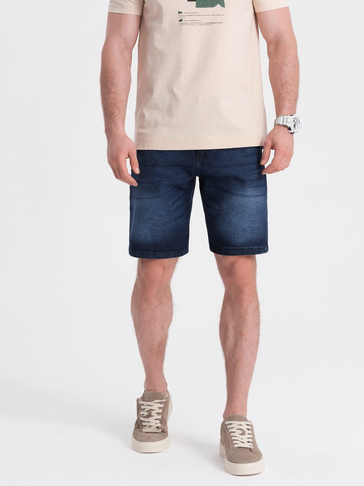 Jeansshorts Denim-Shorts für Herren mit dezenten Waschungen