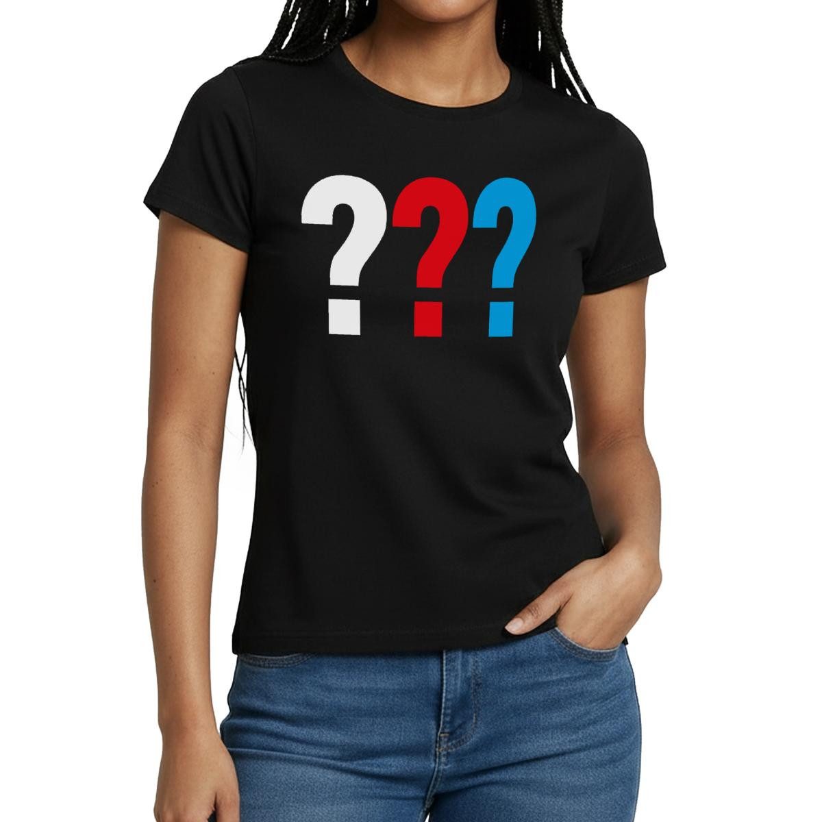 T-Shirt Die Drei Fragezeichen Logo Frauen T-Shirt