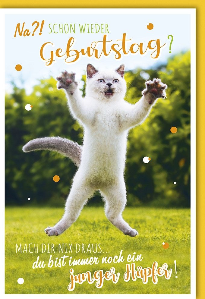 Grußkarten Geburtstag - Glückwunschkarte im Format 11,5 x 17 cm mit Umschlag - Ju