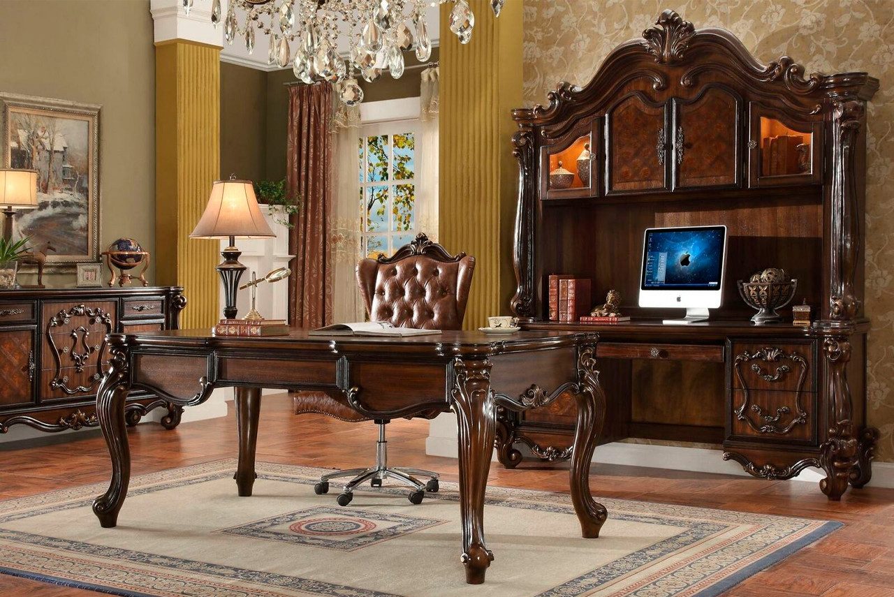 JVmoebel Büromöbel-Set Büroset Schreibtisch Chefsessel Komplett Office Rokoko Barock Möbel, Made in Europa