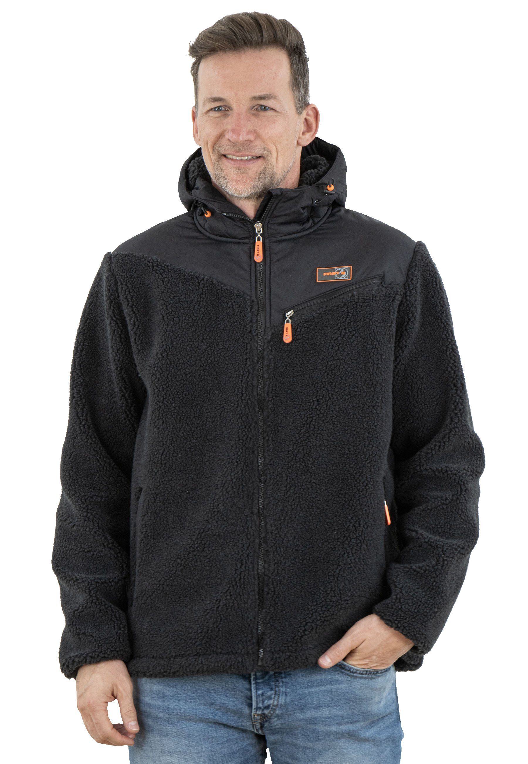 FirstB Fleecejacke black Herren