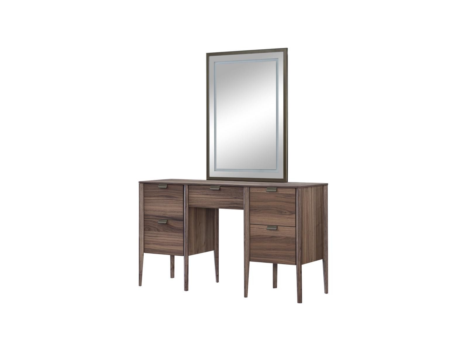 Schminktisch Schminktisch Set Konsole Spiegel Holz Schlafzimmer Möbel Design Hocker