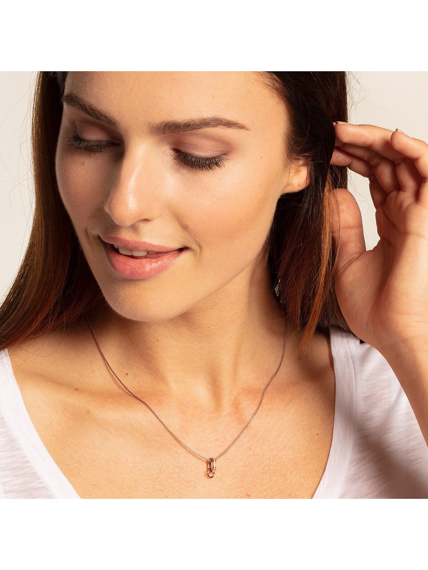 THOMAS SABO Kettenanhänger Thomas Sabo Damen-Carrier 925er Silber Farbstein