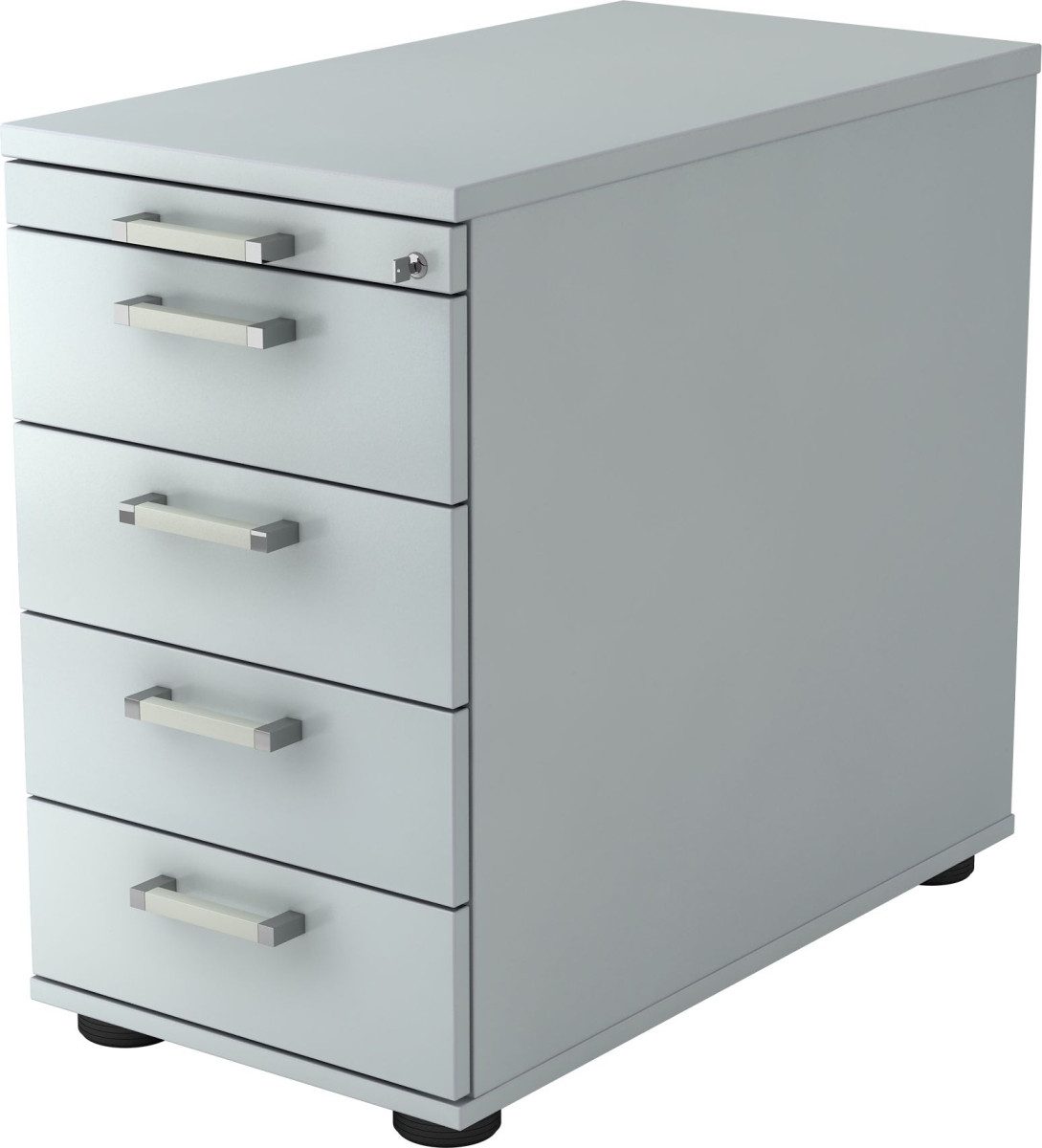 HAMMERBACHER Контейнеры Стоячий контейнер 80cm 4 Schub Schloss Chromgriff Grau