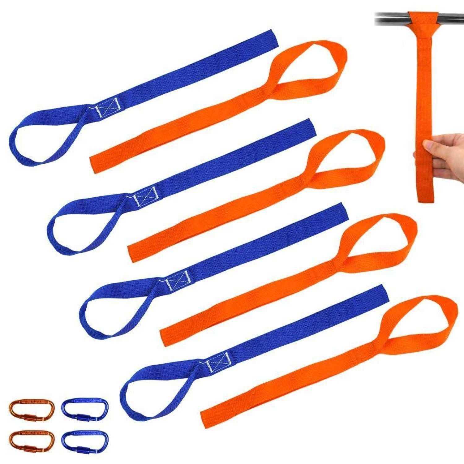 LuxusKollektion Zurrgurt Zurrgurte 8tlg. m. Karabiner Blau/Orange (1-St)