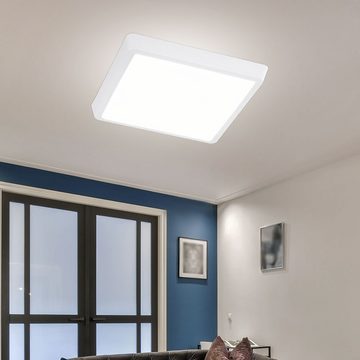 etc-shop LED Deckenleuchte, LED-Leuchtmittel fest verbaut, Warmweiß, Deckenleuchte Deckenlampe Flurleuchte weiß LED Küchenleuchte