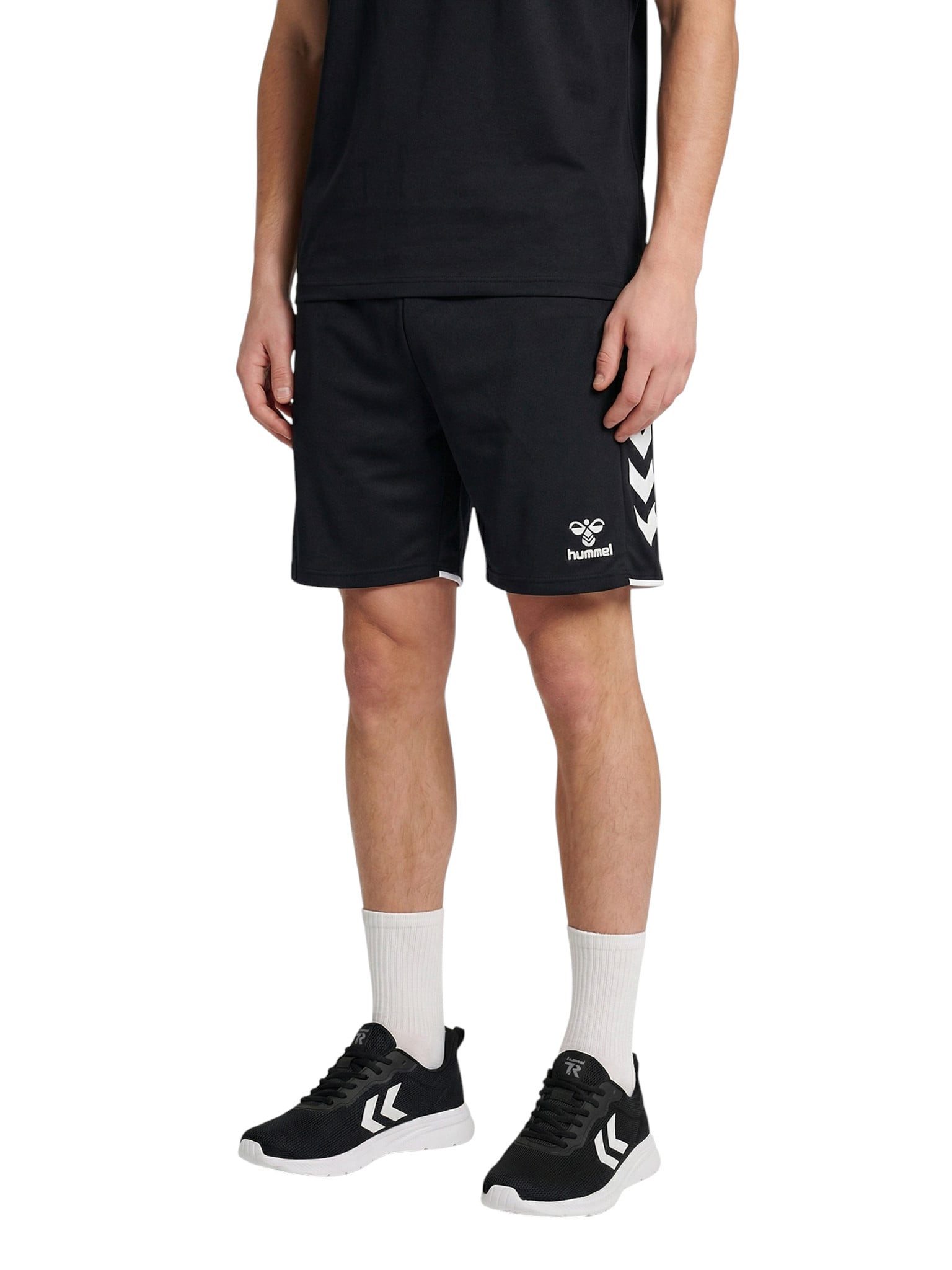 Sporthose hmlCORE 2.0 Shorts (angenehmes Tragegefühl) kurz schwarz/weiss Herren