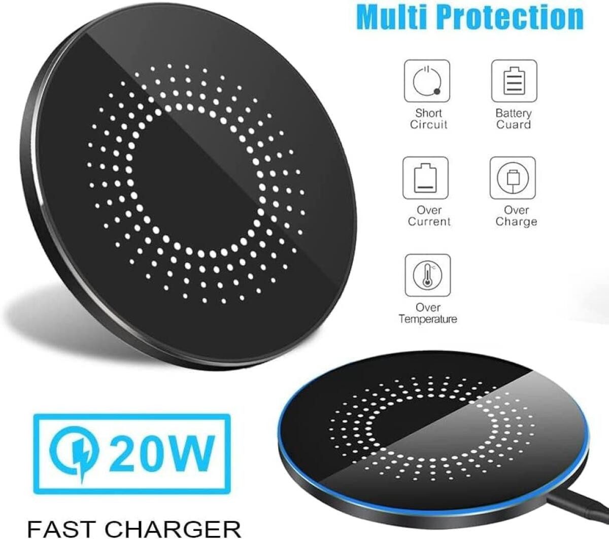 FELIXLEO Wireless Charger 15W Induktions Ladegeraet fuer Samsung iPhone magnetisches Ladekabel – Bild 4 von 5