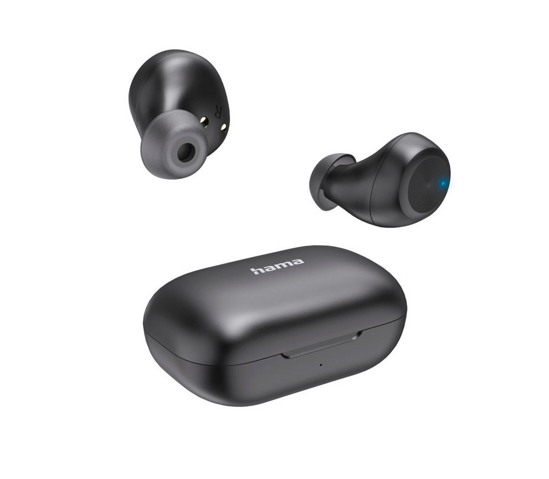 Hama Bluetooth-Kopfhörer kabellos (In-Ear, Equalizer, Mikrofon) wireless In-Ear-Kopfhörer (Google Assistant, Siri, True Wireless, spritzwassergeschützt, Sprachsteuerung, Touch-Sensor)